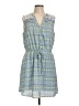 Gap 100% Polyester Print Blue Casual Dress Size L - photo 1