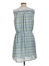 Gap 100% Polyester Print Blue Casual Dress Size L - photo 2