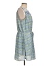 Gap 100% Polyester Print Blue Casual Dress Size L - photo 4