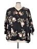 J for Justify Floral Black 3/4 Sleeve Blouse Size 3X - photo 1