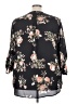 J for Justify Floral Black 3/4 Sleeve Blouse Size 3X - photo 2