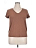 Max Studio Brown Short Sleeve Top Size XL - photo 1