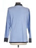 misook 100% Acrylic Color Block Blue Long Sleeve Blouse Size L - photo 2