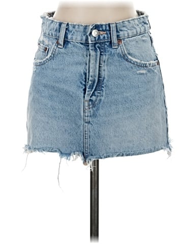 Zara Denim Skirt (view 1)