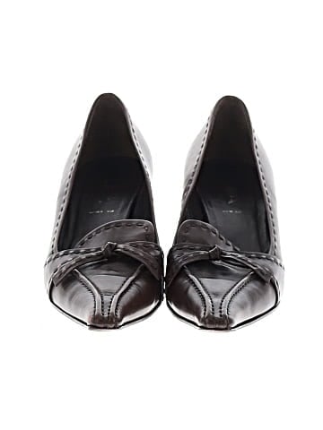 Prada Vintage Leather Elongated Toe Kitten Heels (view 2)