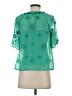 Leifnotes 100% Polyester Green Short Sleeve Blouse Size 2 - photo 2