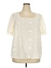 Shein 100% Polyester Ivory Short Sleeve Blouse Size 2X - photo 1