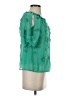 Leifnotes 100% Polyester Green Short Sleeve Blouse Size 2 - photo 4