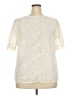 Shein 100% Polyester Ivory Short Sleeve Blouse Size 2X - photo 2