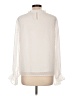 Fashion 100% Polyester Ivory Long Sleeve Blouse Size L - photo 2