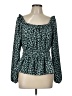 Nine West 100% Polyester Teal Long Sleeve Blouse Size L - photo 1