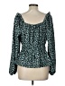 Nine West 100% Polyester Teal Long Sleeve Blouse Size L - photo 2