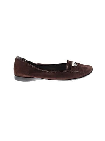 Prada Suede Vintage Logo Flats (view 1)