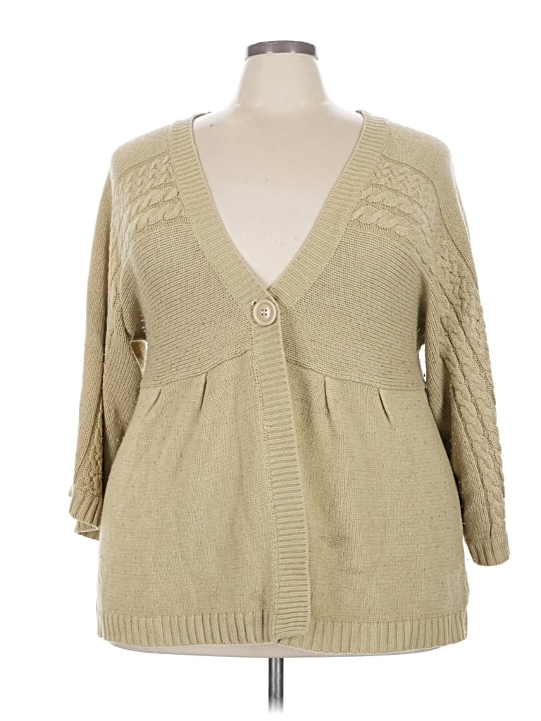 Pre-owned St. John's Bay Cardigan Sweater In Tan