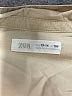 Zara 100% Cotton Tan Long Sleeve Button-Down Shirt Size 14 - photo 7