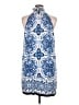 Talbots Damask Floral Blue Cocktail Dress Size 16 Petite - photo 2