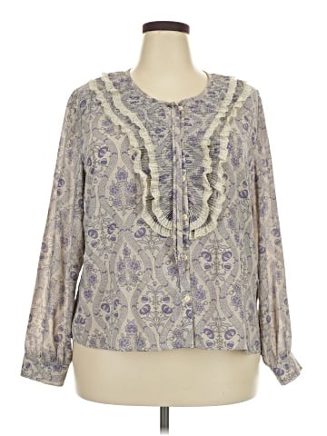 Oscar by Oscar De La Renta Long Sleeve Blouse (view 1)
