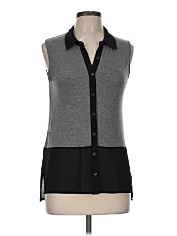 Olive and Oak Sleeveless Button-Down Shirt (view 1)