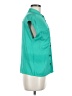 Banana Republic Color Block Teal Short Sleeve Blouse Size M - photo 4