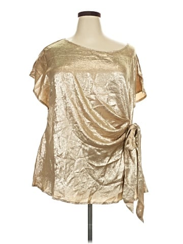 Shein Curve Short Sleeve Blouse (view 1)