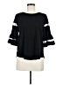 Adrianna Papell Black 3/4 Sleeve Top Size M - photo 1