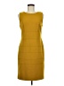 PREMISE Solid Yellow Casual Dress Size 8 - photo 1