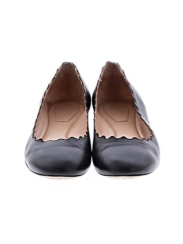 Chloé Leather Lauren Scalloped Ballet Flats (view 2)