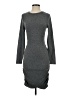 Express Solid Gray Casual Dress Size XS - photo 1
