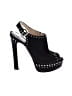 Prada Black Suede Studded Slingback Platform Sandals Size EU 36 - photo 1