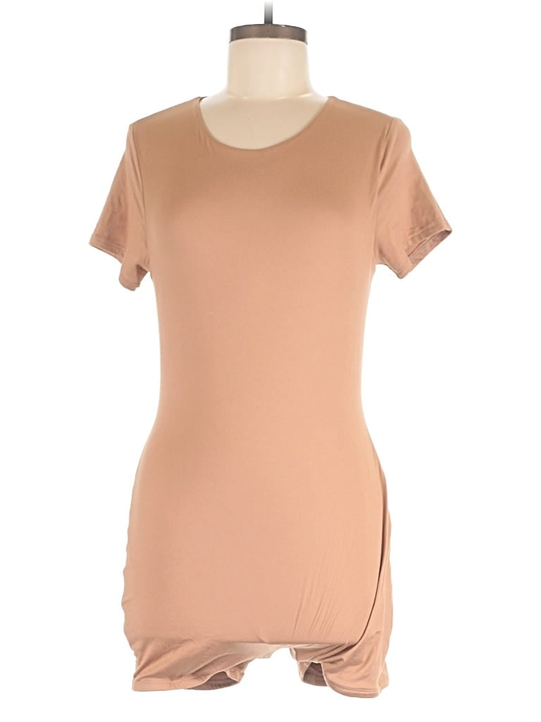 Pre-owned Fashion Nova Romper In Tan