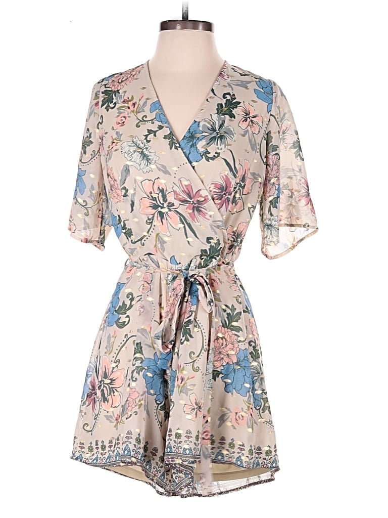 Pre-owned Charlotte Russe Romper In Tan