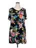 MSK Print Black Casual Dress Size 2X - photo 1