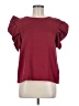 Shein 100% Polyester Burgundy Short Sleeve Top Size 8 - 10 - photo 1