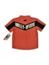 Harley Davidson 100% Cotton Orange Short Sleeve Button-Down Shirt Size 4T - photo 2