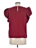 Shein 100% Polyester Burgundy Short Sleeve Top Size 8 - 10 - photo 2