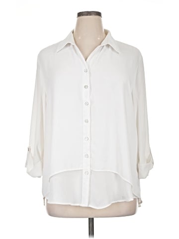 N Touch 3/4 Sleeve Button-Down Shirt (view 1)