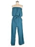 Bishop + Young 100% Polyester Solid Teal Jumpsuit Size M - photo 1