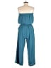 Bishop + Young 100% Polyester Solid Teal Jumpsuit Size M - photo 2