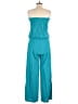Sunny Leigh Solid Teal Jumpsuit Size M - photo 2