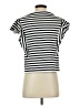 Free Assembly 100% Cotton Stripes Ivory Short Sleeve Top Size S - photo 2