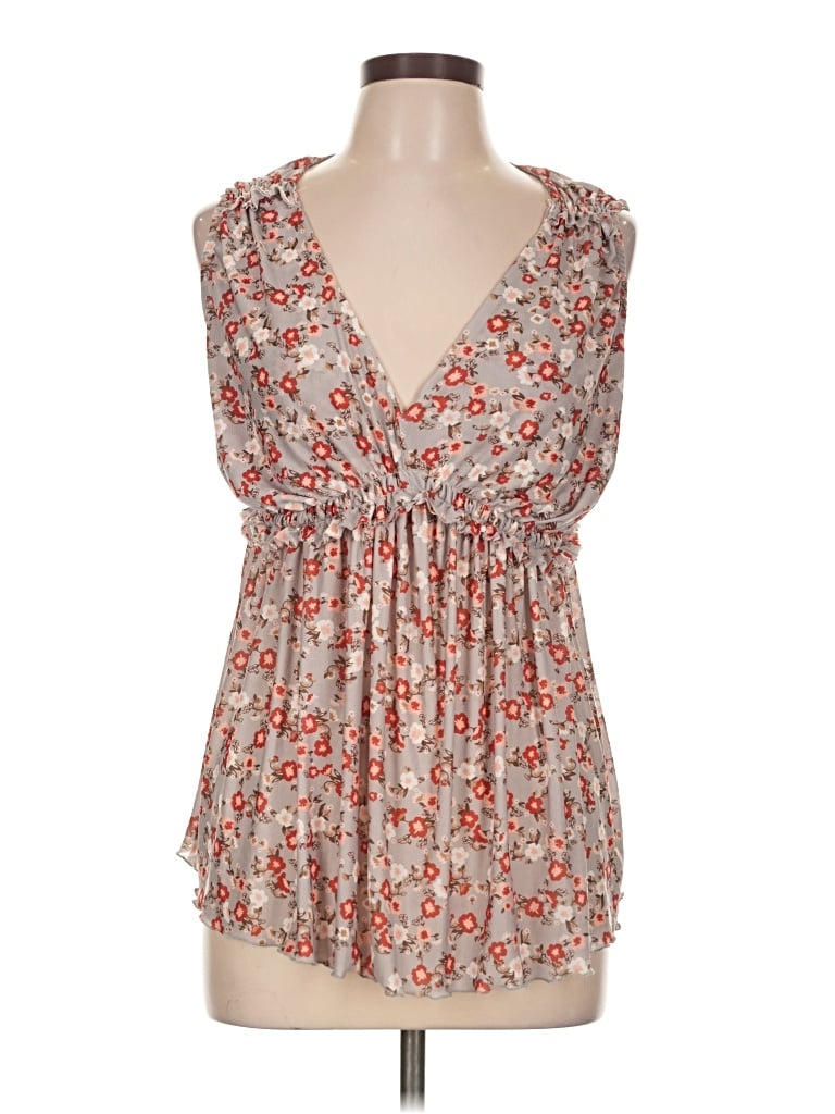 Pre-owned Torrid Sleeveless Blouse In Tan