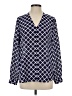 Pleione 100% Polyester Blue Long Sleeve Blouse Size S - photo 1