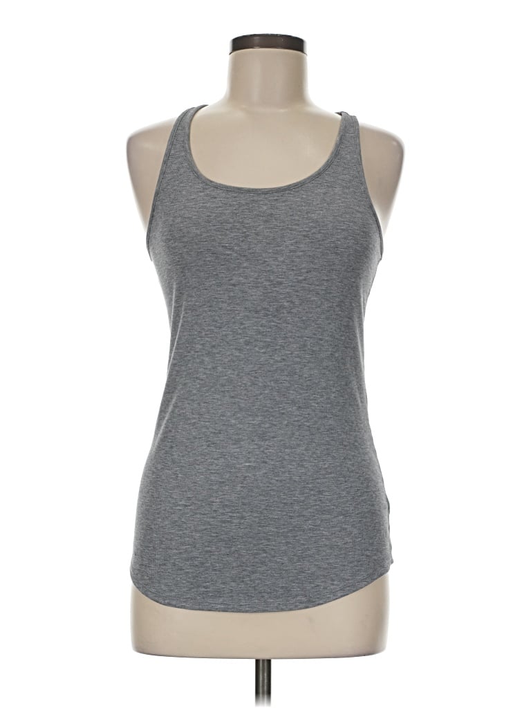 Pre-owned Gap Fit Tank Top Gray Halter Neckline Tops