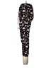 Julia 100% Viscose Floral Black Casual Pants Size L - photo 5
