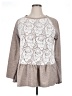 Suzanne Betro Gray Long Sleeve Top Size XL - photo 1