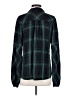 CAbi 100% Viscose Plaid Green Long Sleeve Blouse Size S - photo 2