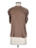 Naked Zebra 100% Polyester Brown Short Sleeve Blouse Size S - photo 1