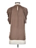 Naked Zebra 100% Polyester Brown Short Sleeve Blouse Size S - photo 2