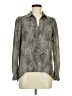Drew 100% Polyester Animal Print Silver Long Sleeve Blouse Size S - photo 1