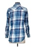 MICHAEL Michael Kors 100% Cotton Plaid Blue Long Sleeve Button-Down Shirt Size XS - photo 2